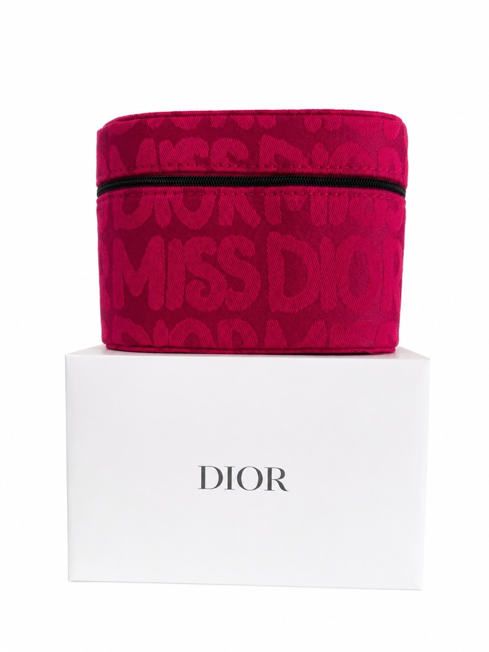 Dior Hot Pink Jacquard Logo Cosmetic Pouch